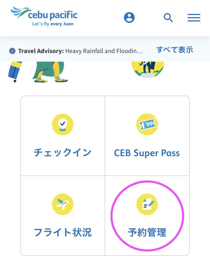 セブパソフィック予約1