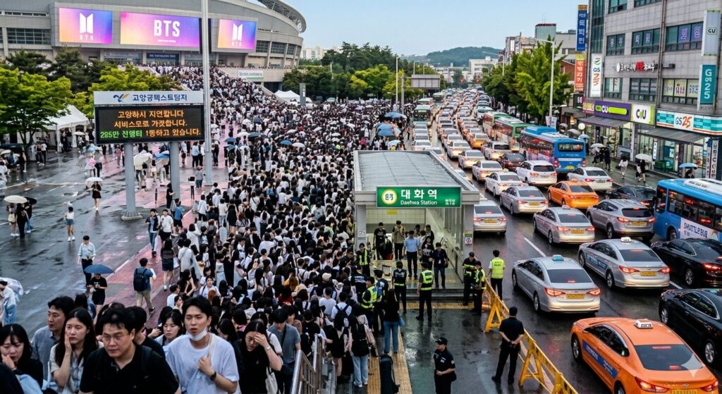 高揚公演 帰宅時の混雑イメージ
