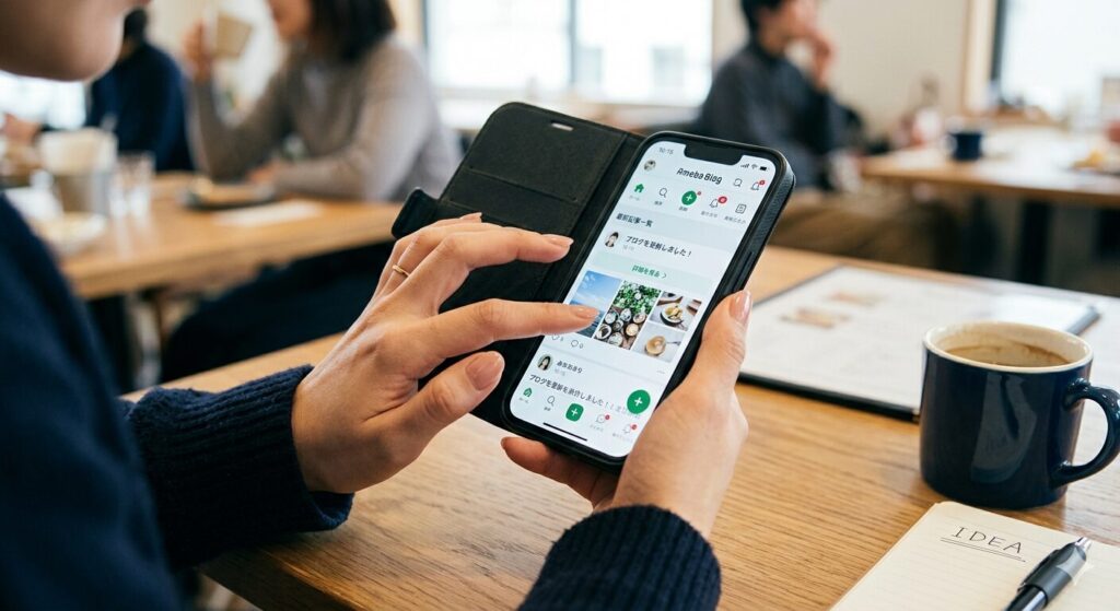 スマホでアプリを操作