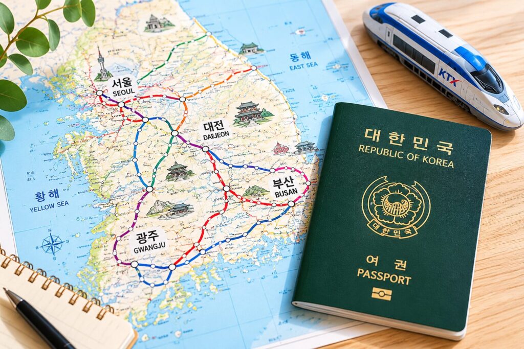 韓国　ktx旅行