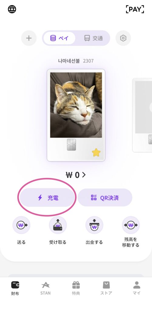namaneアプリ　チャージ方法